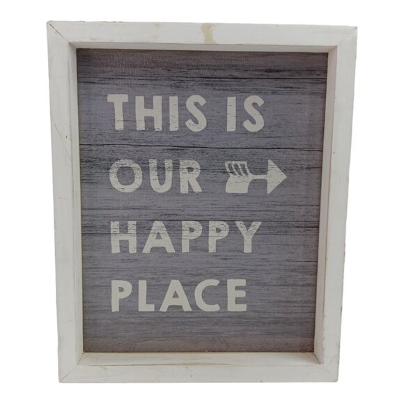 None Other - This Is Our Happy Place Wall Sign, Table Or Ledge Display-Home decor